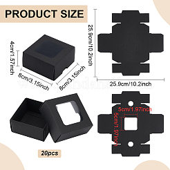 Square Kraft Paper Storage Gift Boxes&nbsp;CON-WH0095-100A-02