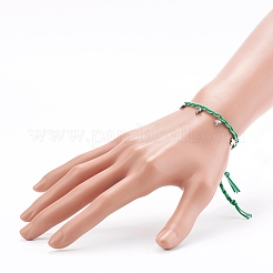 Adjustable Nylon Thread Braided Bead Bracelets&nbsp;BJEW-JB06058-03