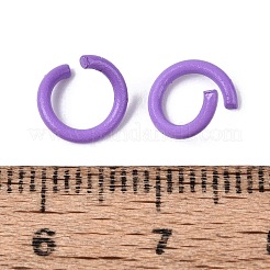 Spray Painted Iron Open Jump Rings&nbsp;IFIN-T017-04B-14