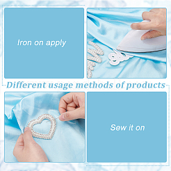 4Pcs 4 Styles Word Non-Woven Fabrics Computerized Embroidery Iron on/Sew on Patches&nbsp;DIY-FG0005-41