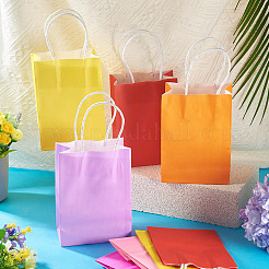 12Pcs 6 Colors Pure Color Kraft Paper Bags&nbsp;AJEW-TA0002-64A