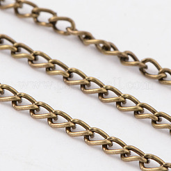Antique Bronze Iron Twist Curb Chains&nbsp;X-CH-C012-AB-NF