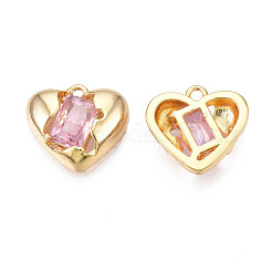 Brass Inlaid Cubic Zirconia Charms&nbsp;KK-N231-292