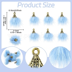 Faux Mink Fur Tassel Pendant Decorations&nbsp;FIND-YW0002-24F