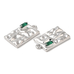 Brass Micro Pave Cubic Zirconia Pendants&nbsp;KK-C028-30P