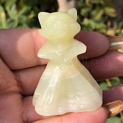 Natural Afghan Jade Carved Cat Figurines&nbsp;PW-WG9BFEC-01