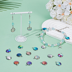 40Pcs 10 Colors Resin Pendants&nbsp;RESI-GO0001-09
