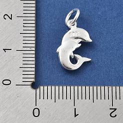925 Sterling Silver Double Dolphins Charms&nbsp;STER-S009-09S