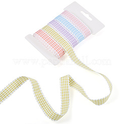 25 Yards 5 Colors Polycotton(Polyester Cotton) Ribbon&nbsp;OCOR-TAC0030-02B