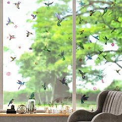 8Pcs 8 Styles Rectangle Plastic Window Stickers&nbsp;DIY-WH20015-003
