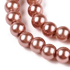 Baking Paint Pearlized Glass Pearl Round Bead Strands&nbsp;HY-Q003-4mm-50-A