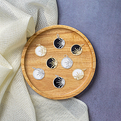 8Pcs 4 Style Rack Plating Brass Enamel Pendants&nbsp;ZIRC-DC0001-13