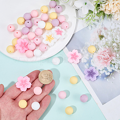 70Pcs 10 Styles Silicone Beads&nbsp;SIL-SC0003-25