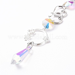 AB Color Plated Crystal Bullet Big Pendant Decorations&nbsp;LS-HJEW-G019-03F