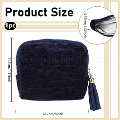 Cloth Jewelry Storage Zipper Bags with Tassel for Earrings Rings Bracelets Necklaces&nbsp;AJEW-WH0596-664B