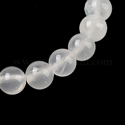 Natural Green Jade(Dyed) Round Beaded Stretch Bracelets&nbsp;G-U005-01B-05