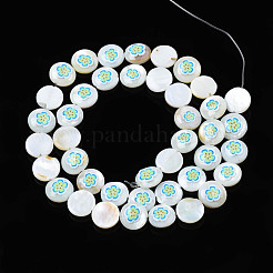 Natural Freshwater Shell Enamel Beads&nbsp;SHEL-N026-191