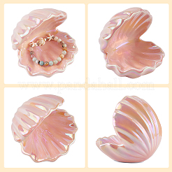 Shell Shape Porcelain Jewelry Plate&nbsp;AJEW-WH20080-08B