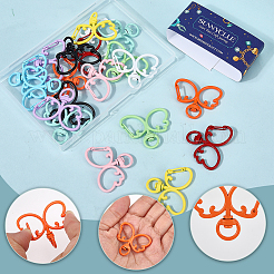 20Pcs 10 Colors Zinc Alloy Butterfly Baking Paint Swivel Clasps&nbsp;FIND-SC0017-45