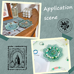 1Pc Mandala Flower Shape Porcelain Jewelry Plate&nbsp;DJEW-SC0001-08