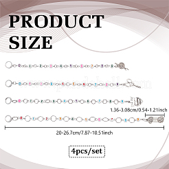 4Pcs Acrylic Beaded Knitting Row Counter Chains&nbsp;HJEW-NB00326