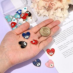 20Pcs 10 Style Rack Plating Alloy Enamel Pendants&nbsp;ENAM-SZ0002-62