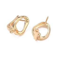 Brass Hoop Earring Findings&nbsp;KK-CBABAE6-04LG