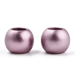 Spray Painted Acrylic European Beads&nbsp;ACRP-WH0002-01D