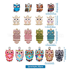Platinum & Golden Plated Alloy Enamel Pendants&nbsp;ENAM-BT0001-07