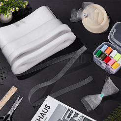 4Rolls 4 Styles Resin Fiber Netting for Garment Accessories&nbsp;DIY-NB0013-75