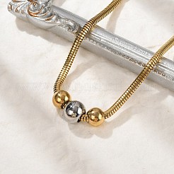 304 Stainless Steel Snake Chain Necklaces&nbsp;NJEW-Z055-02GP
