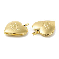 Rack Plating Brass Locket Pendants&nbsp;KK-G452-03G