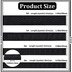 9 Yards 4 Styles Flat Non-slip Transparent Silicone Polyester Elastic Band&nbsp;OCOR-GF0004-20