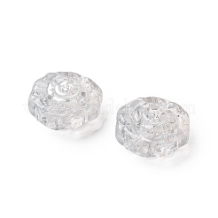 Spray Painted Transparent Glass Beads&nbsp;GLAA-D038-01D
