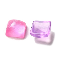 Transparent Resin Decoden Cabochons with Glitter Powder&nbsp;X-RESI-E053-08B