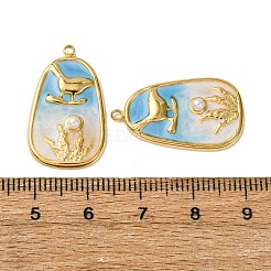 304 Stainless Steel Enamel Pendants&nbsp;STAS-L299-22G-03