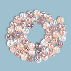 4 Strands Electroplate Glass Bead Strands&nbsp;GLAA-PA0001-09E
