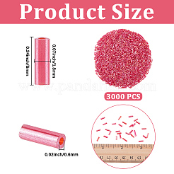 3000Pcs Transparent Colours Rainbow Glass Bugle Beads&nbsp;GLAA-PA0001-84A