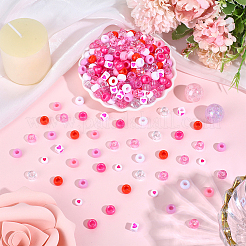 1200Pcs 10 Styles Opaque Plastic and  Opaque Acrylic Beads&nbsp;KY-PA0001-15A