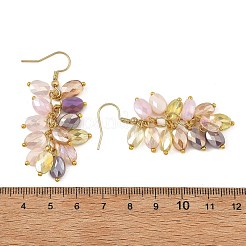 304 Stainless Steel & Electroplate Glass Beads Cluster Earrings for Women&nbsp;EJEW-JE07470