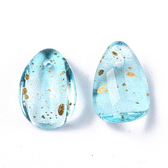 Transparent Spray Painted Glass Charms&nbsp;GLAA-T016-36-H01