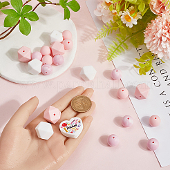 Heart & Hexagon & Round Silicone Focal Beads&nbsp;SIL-SC0002-30