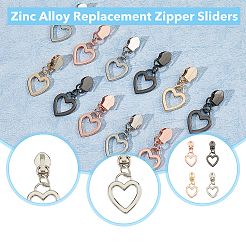 12Pcs 4 Colors Zinc Alloy Replacement Zipper Sliders&nbsp;FIND-FH0009-45
