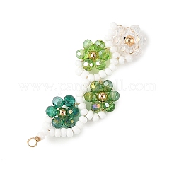 Baking Paint Glass Seed Beaded Big Pendants&nbsp;PALLOY-MZ01393-02