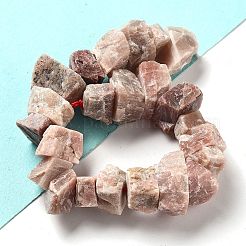 Raw Rough Natural Strawberry Quartz Beads Strands&nbsp;G-P528-A17-01
