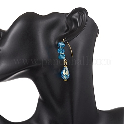 Teardrop Electroplate Glass Dangle Earrings&nbsp;EJEW-JE06797