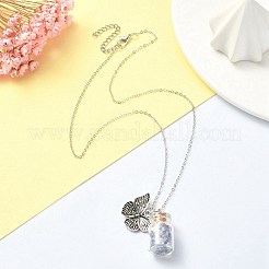Butterfly Alloy Pendant Necklace&nbsp;NJEW-FZ00020
