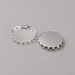 Brass Tray Settings for Cabochons&nbsp;KK-WH0030-17S