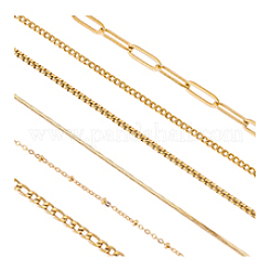 6M 6 Styles 304 Stainless Steel Chains&nbsp;CHS-PH0001-09