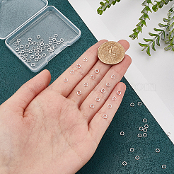 80Pcs 925 Sterling Silver Soldered Closed Jump Rings&nbsp;STER-PH0001-48